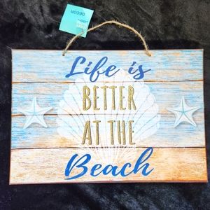 Beach sign home wall decor